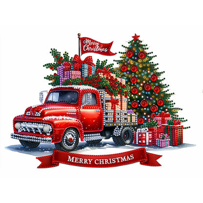 Christmas Car - Special Shaped Drill Diamond Painting 40*30CM