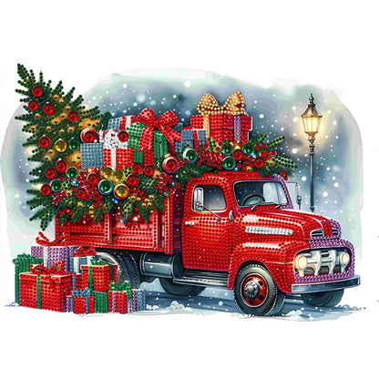 Christmas Car - Special Shaped Drill Diamond Painting 40*30CM