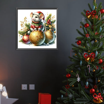 Winter Mouse - Full Round Drill Diamond Painting 40*40CM