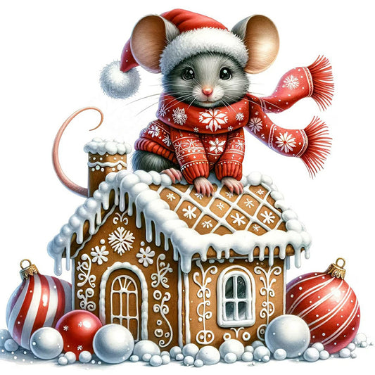 Cookie House Mouse - Full Round Drill Diamond Painting 40*40CM