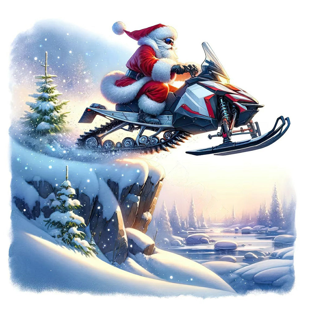 Sleigh Santa - Full Round Drill Diamond Painting 40*40CM