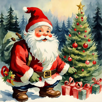 Santa Claus - Full Round Drill Diamond Painting 40*40CM