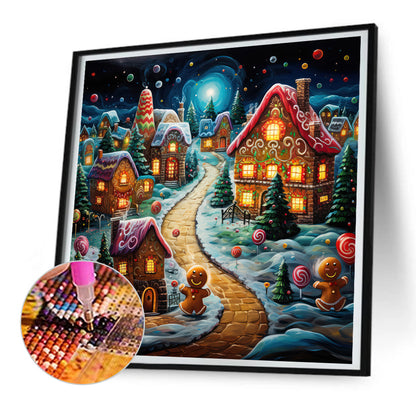 Christmas Night - Full Round Drill Diamond Painting 30*30CM