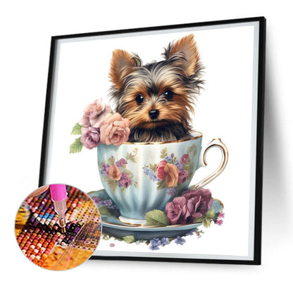 Teacup Puppy - Full Round Drill Diamond Painting 30*30CM