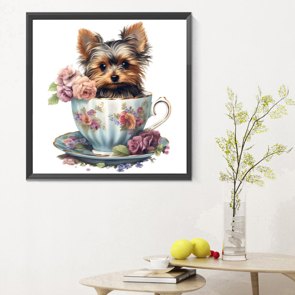 Teacup Puppy - Full Round Drill Diamond Painting 30*30CM