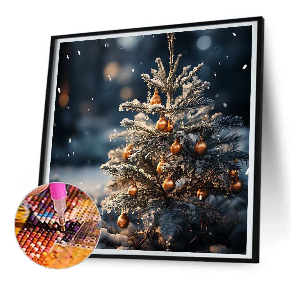 Winter Snow Scene - Full Round Drill Diamond Painting 30*30CM
