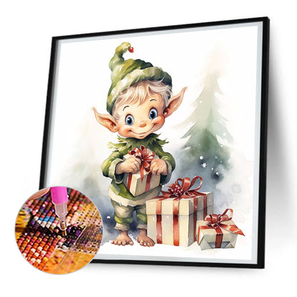 Christmas Elf - Full Round Drill Diamond Painting 30*30CM