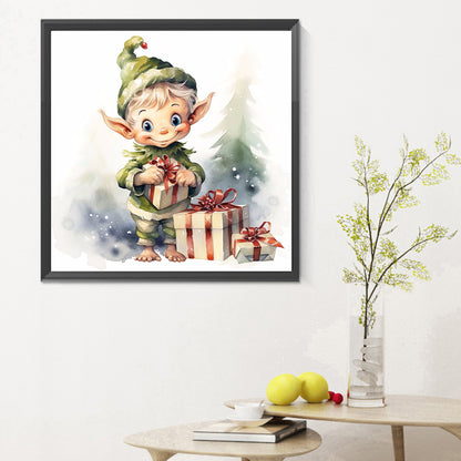 Christmas Elf - Full Round Drill Diamond Painting 30*30CM