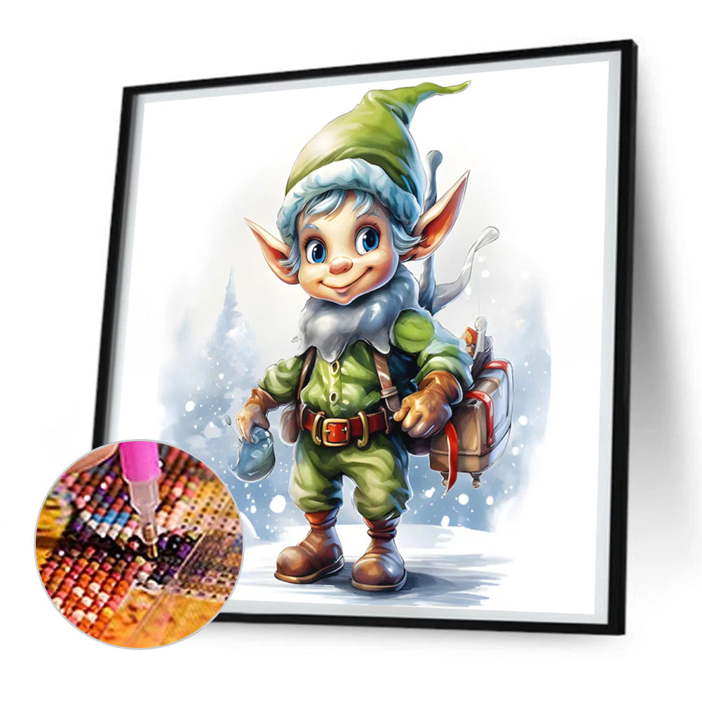 Christmas Elf - Full Round Drill Diamond Painting 30*30CM