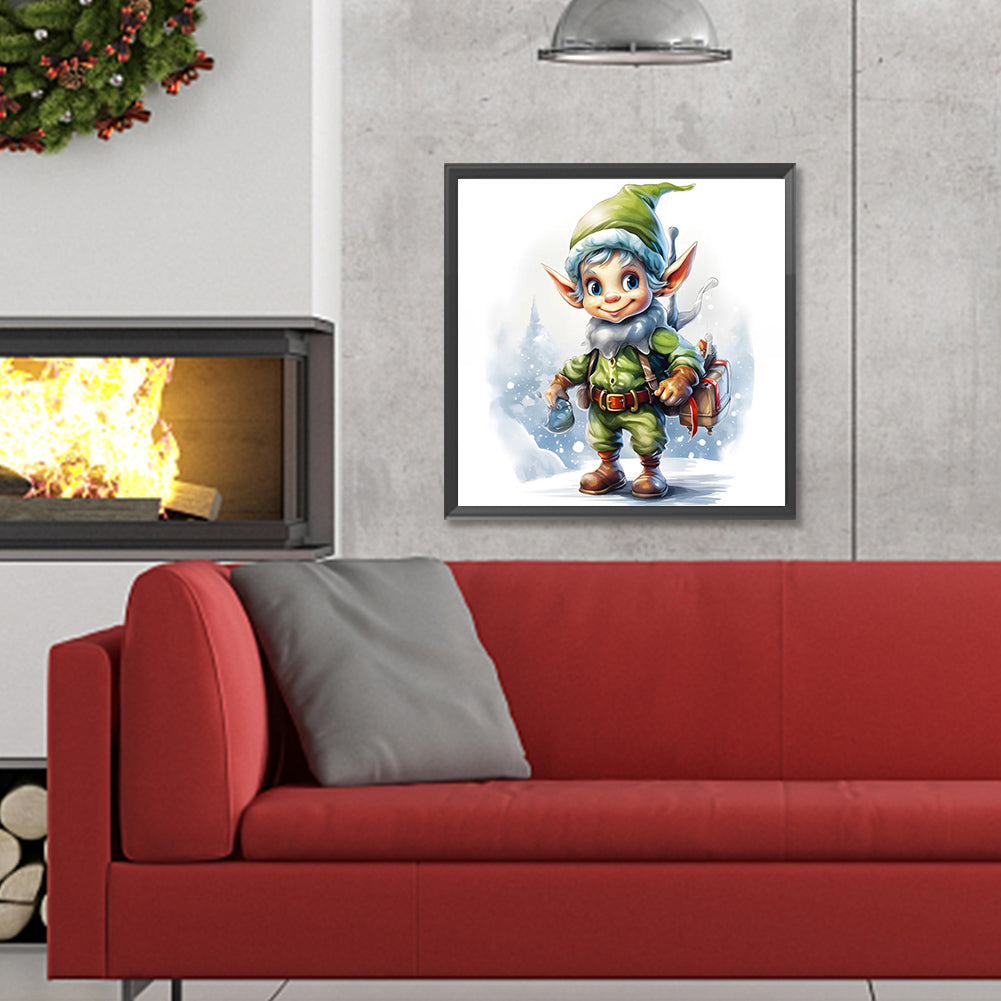 Christmas Elf - Full Round Drill Diamond Painting 30*30CM