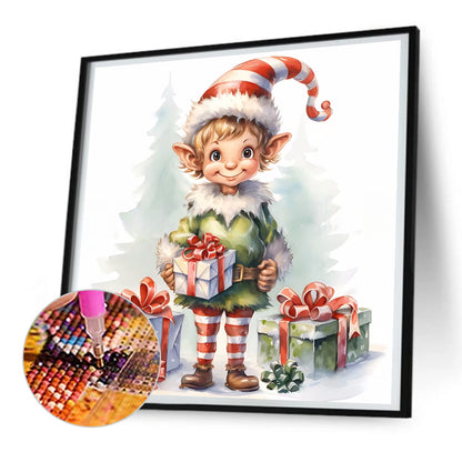 Christmas Elf - Full Round Drill Diamond Painting 30*30CM