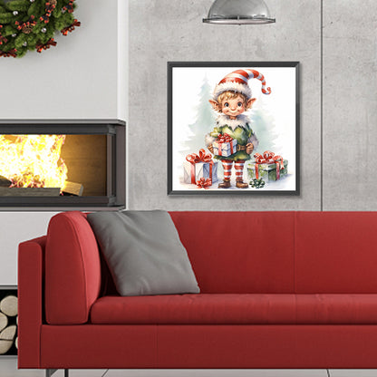 Christmas Elf - Full Round Drill Diamond Painting 30*30CM