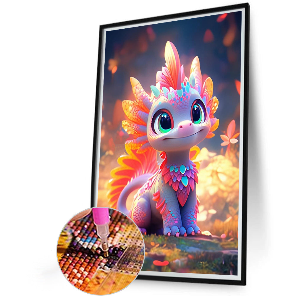 Glowing Dragon - Full Round Drill Diamond Painting 40*60CM