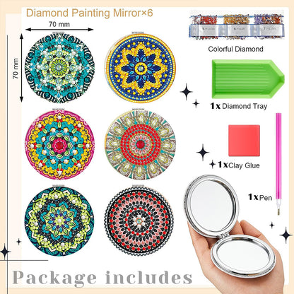 Double Sided Special Shape Diamond Painting Mirror Kit Gift for Women Girls (#6)