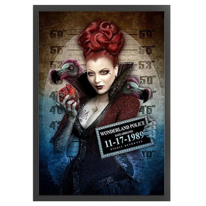 Prison Style-Red Queen - 11CT Stamped Cross Stitch 50*70CM(Joy Sunday)