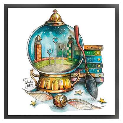 Harry Potter Crystal Ball - 11CT Stamped Cross Stitch 50*50CM(Joy Sunday)