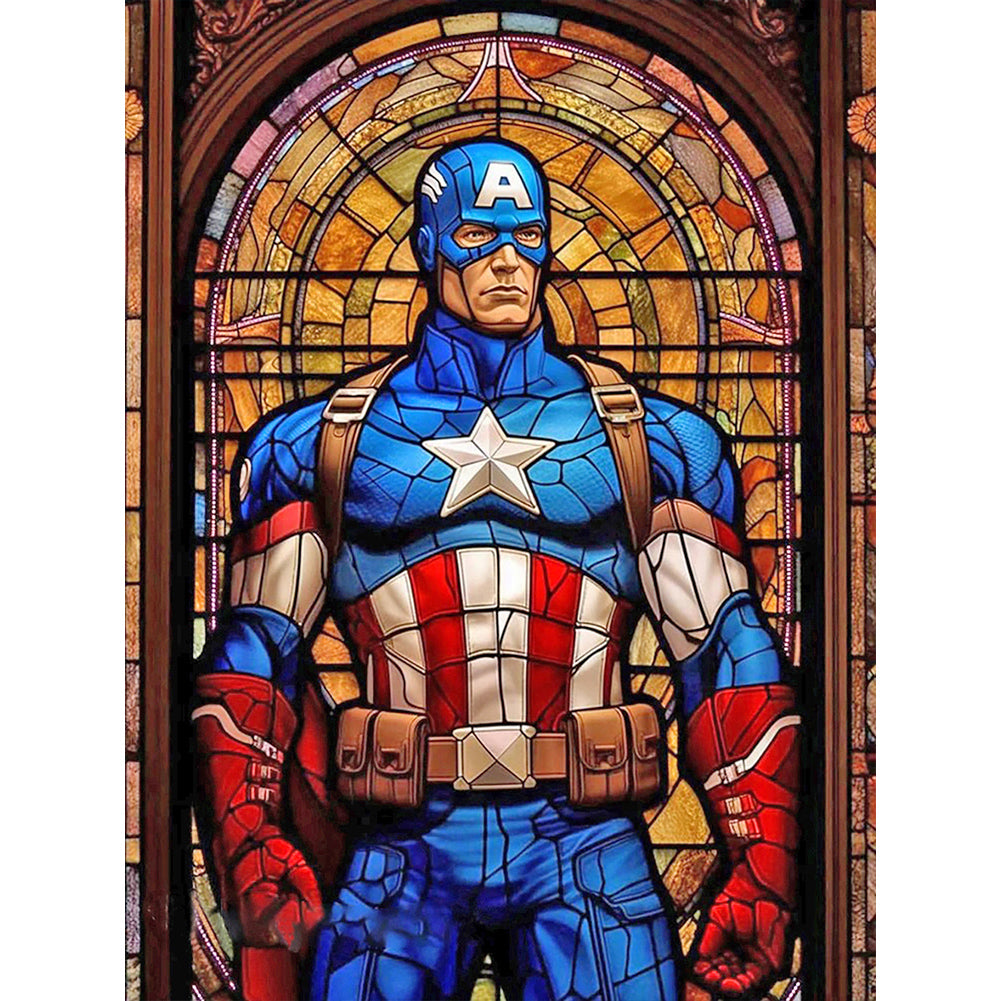 Captain America - Full Round Drill Diamond Painting 30*40CM