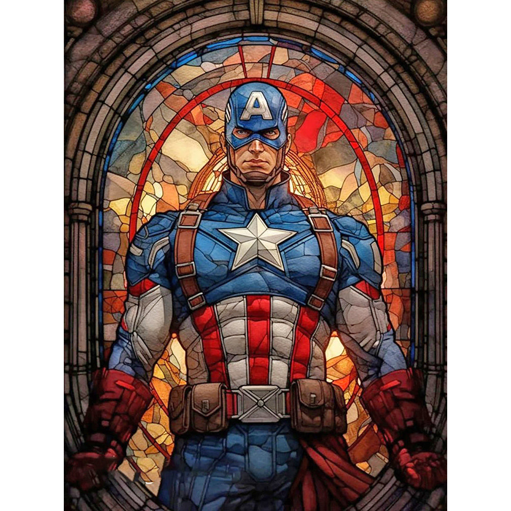 Captain America - Full Round Drill Diamond Painting 30*40CM