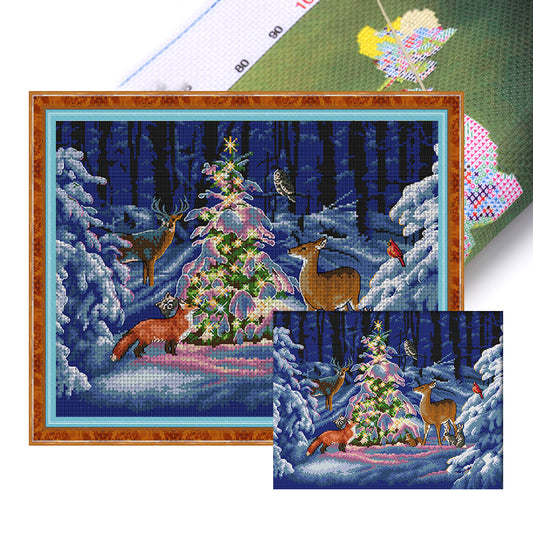 Christmas Light - 14CT Stamped Cross Stitch 44*35CM(Joy Sunday)