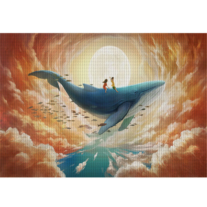 Big Fish Begonia - 11CT Stamped Cross Stitch 65*50CM(Joy Sunday)