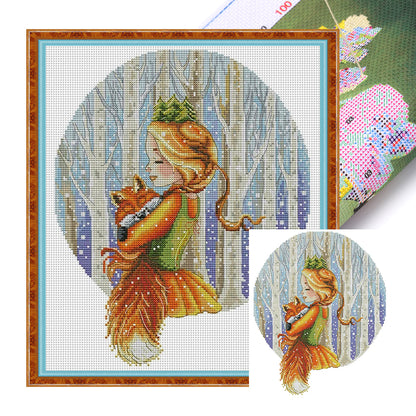 Forest Princess - 14CT Stamped Cross Stitch 33*37CM(Joy Sunday)