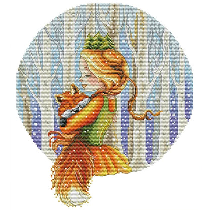 Forest Princess - 14CT Stamped Cross Stitch 33*37CM(Joy Sunday)