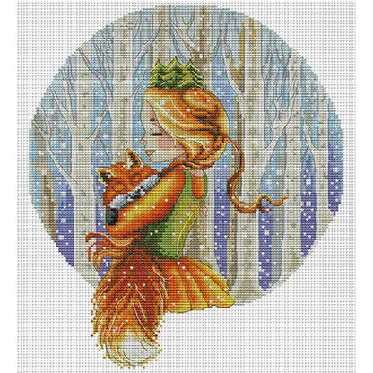 Forest Princess - 14CT Stamped Cross Stitch 33*37CM(Joy Sunday)