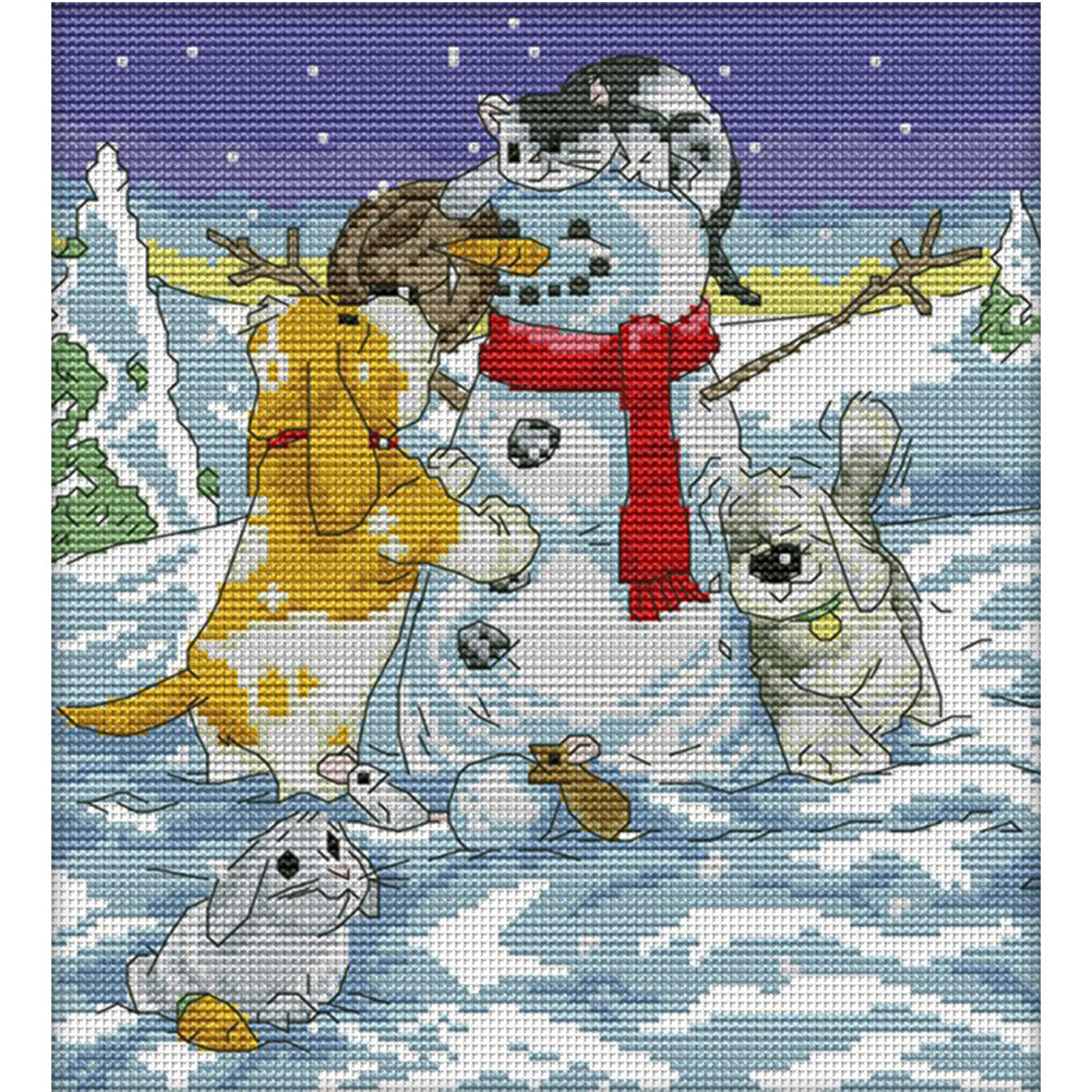 Christmas Companion - 14CT Stamped Cross Stitch 26*28CM