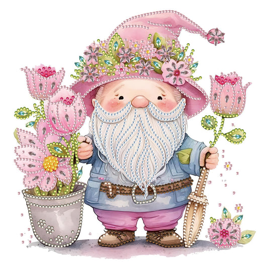 Gnome¡¤Tulip - Special Shaped Drill Diamond Painting 30*30CM