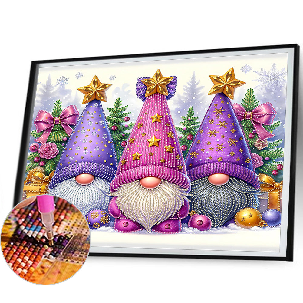 Goblin Gnome¡¤Purple - Special Shaped Drill Diamond Painting 40*50CM