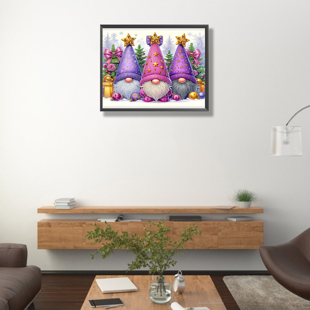 Goblin Gnome¡¤Purple - Special Shaped Drill Diamond Painting 40*50CM