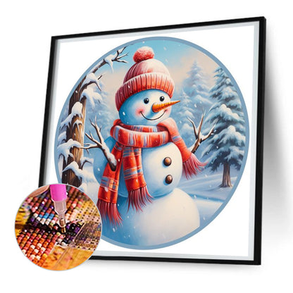 Snowman - Full Round Drill Diamond Painting 30*30CM