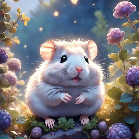 Little Hamster In The Forest - Full Round Drill Diamond Painting 30*30CM