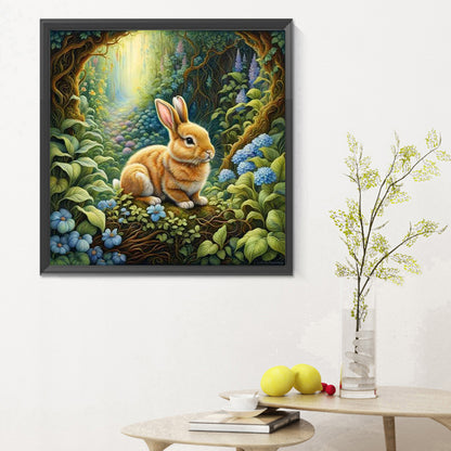 Little Rabbit In The Forest - Full Round Drill Diamond Painting 30*30CM