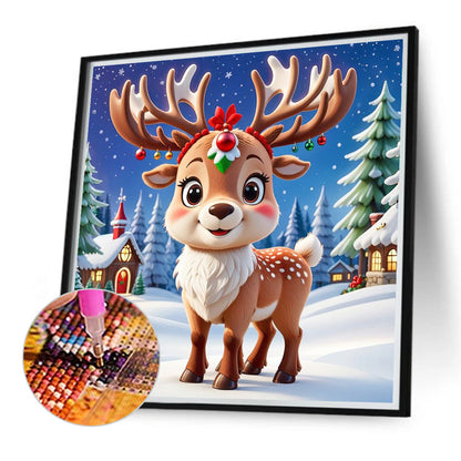 Christmas Deer - Full Round Drill Diamond Painting 40*40CM