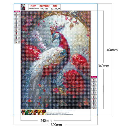 Gorgeous Peacock - Full Round Drill Diamond Painting 30*40CM