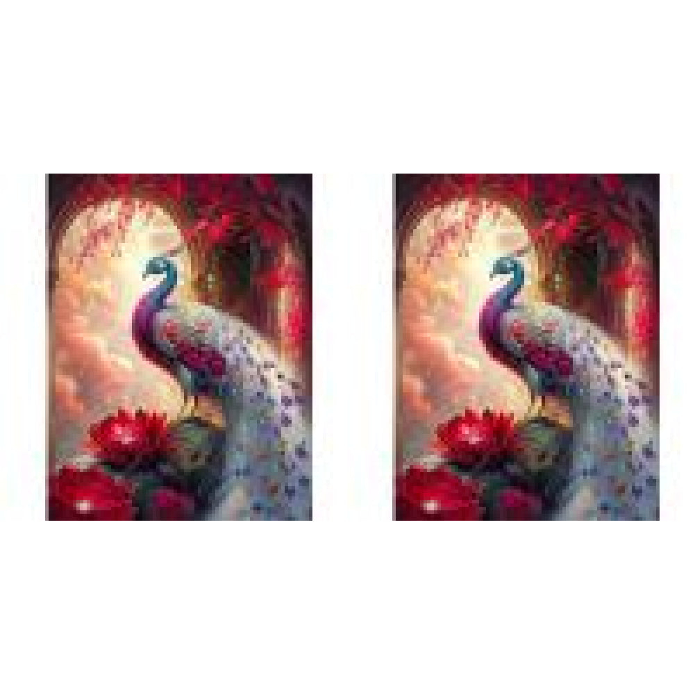 Gorgeous Peacock - Full Round Drill Diamond Painting 30*40CM