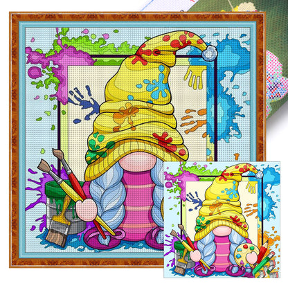 Painter Goblin - 11CT Stamped Cross Stitch 50*50CM