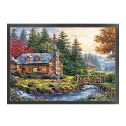 Pastoral Village - 18CT Stamped Cross Stitch 60*45CM(Joy Sunday)