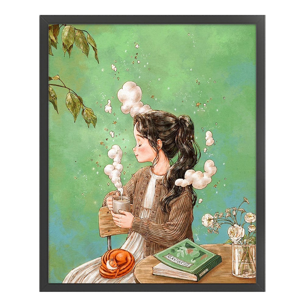 Cartoon Girl - 11CT Stamped Cross Stitch 50*60CM