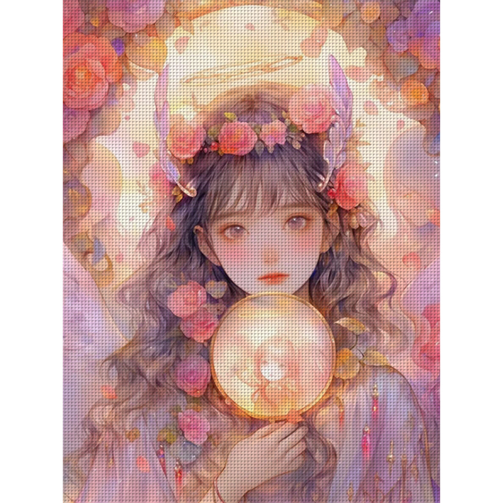Flower Girl - 11CT Stamped Cross Stitch 50*65CM