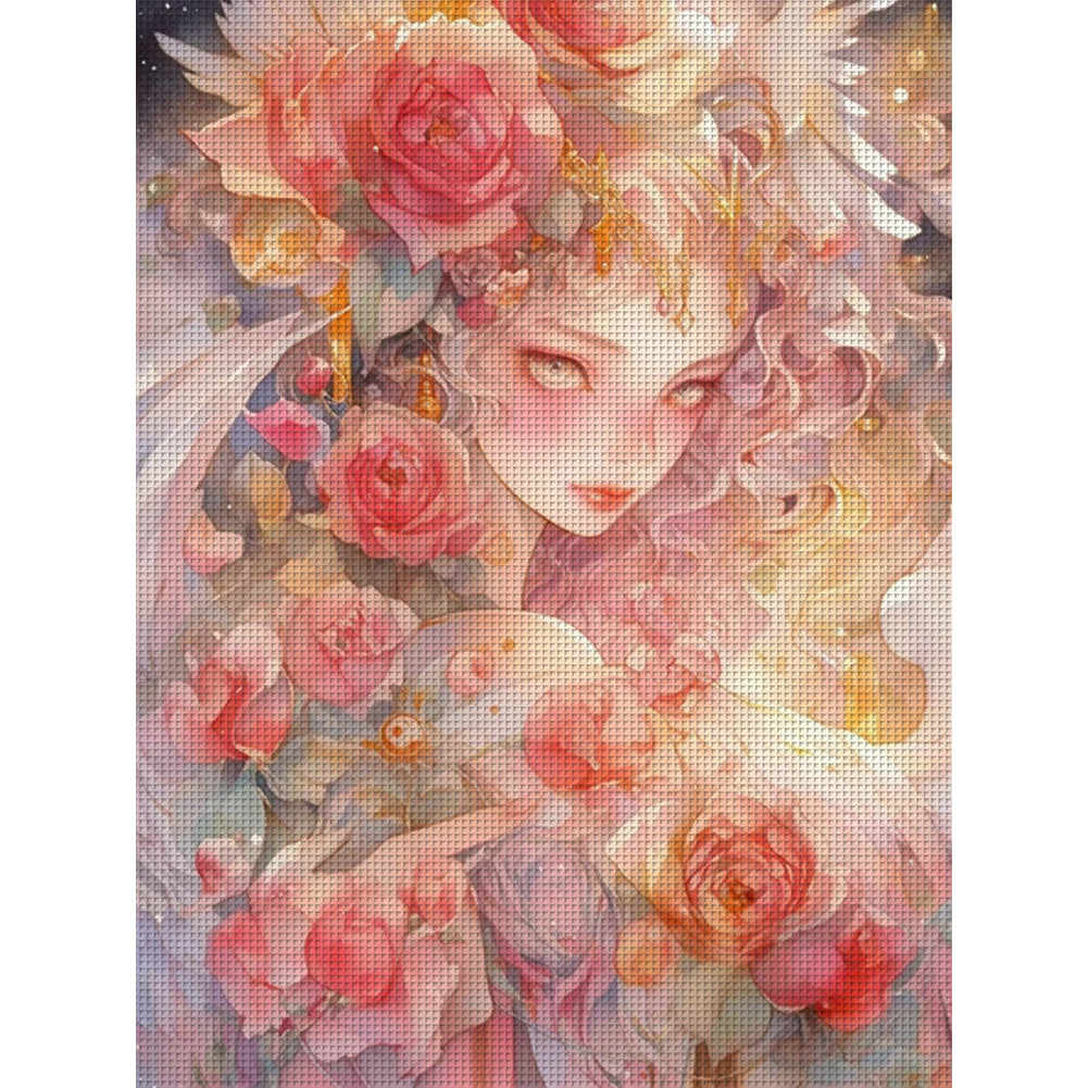 Flower Girl - 11CT Stamped Cross Stitch 50*65CM