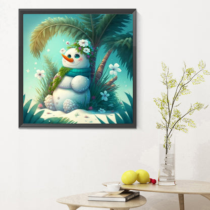 Snowman - Full Round Drill Diamond Painting 30*30CM