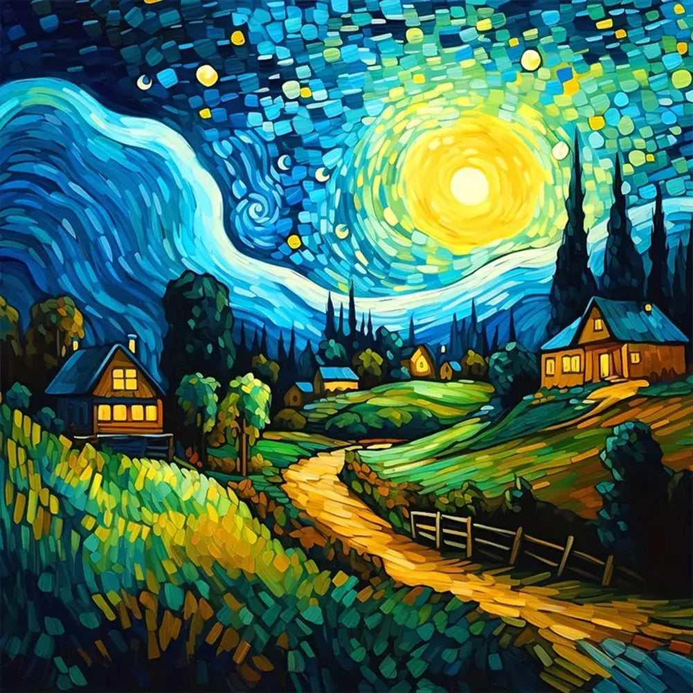 Starry Night - Full Round Drill Diamond Painting 40*40CM