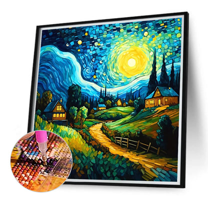 Starry Night - Full Round Drill Diamond Painting 40*40CM