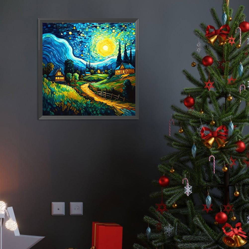 Starry Night - Full Round Drill Diamond Painting 40*40CM