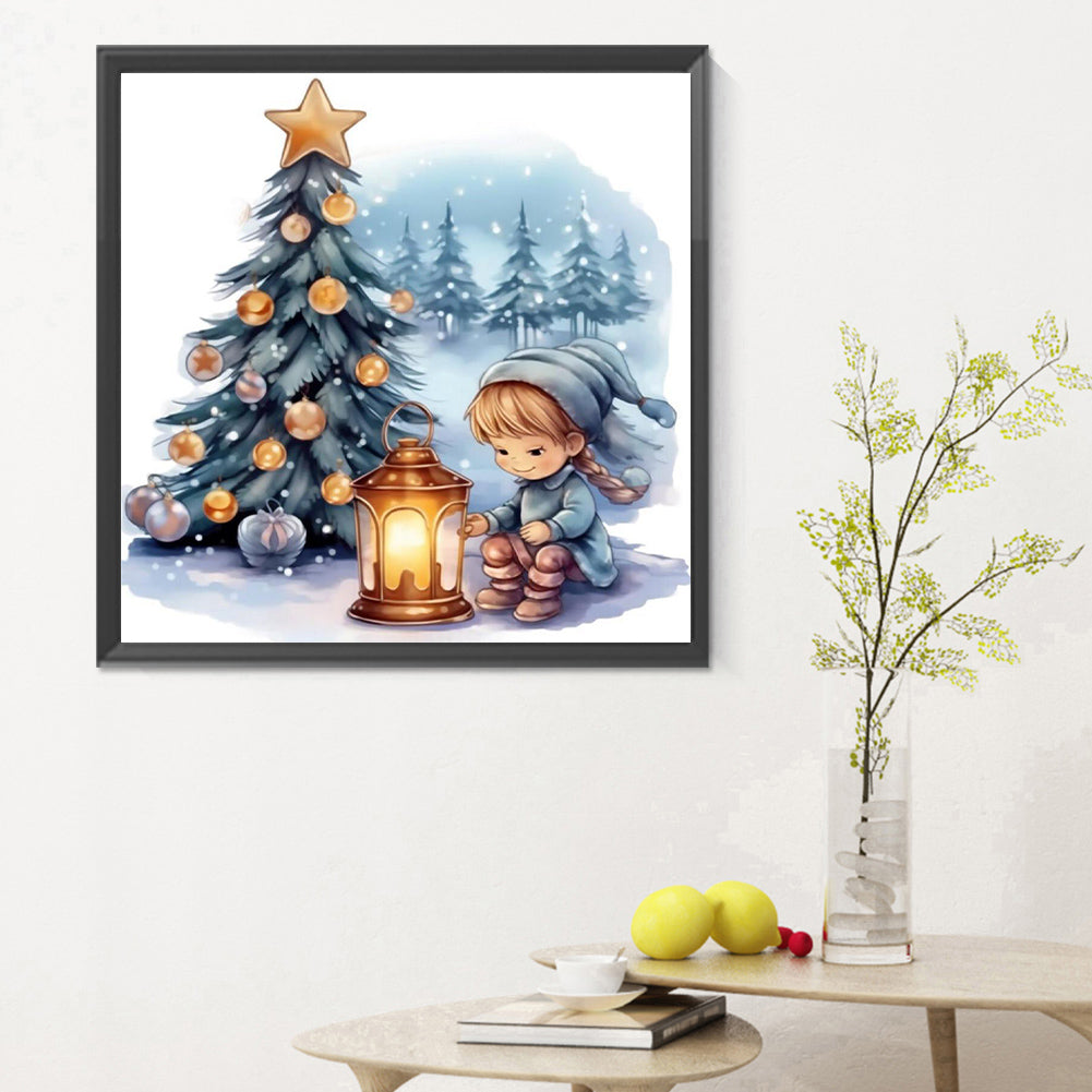 Next To The Christmas Tree - Full Round Drill Diamond Painting 30*30CM