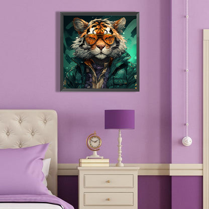 Anthropomorphic Tiger - Full Round Drill Diamond Painting 40*40CM