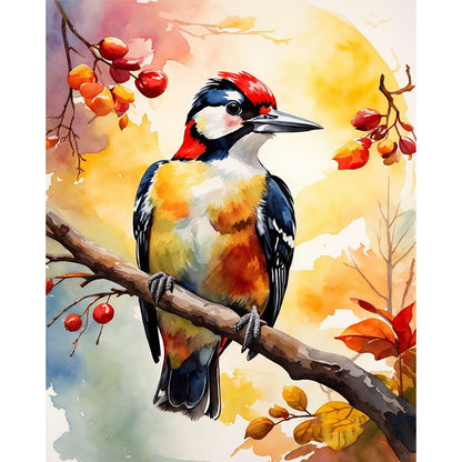 Woodpecker - 11CT Stamped Cross Stitch 40*50CM