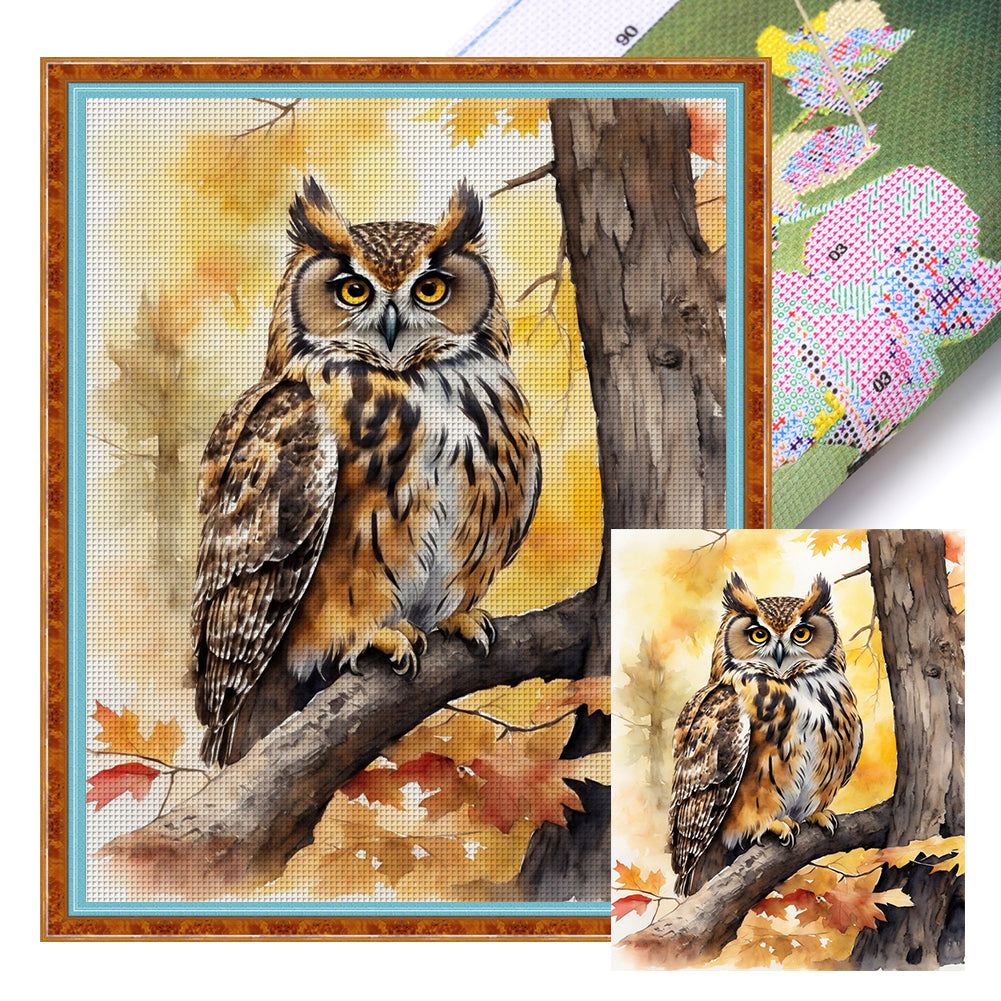 Owl - 11CT Stamped Cross Stitch 40*50CM